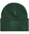 B446 Circular patch printers beanie Bottle Green colour image